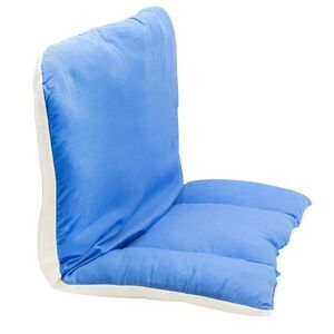 Sherpa Comfort High Back Lumbar Support Pillow in Blue and White, 29 x 22 in